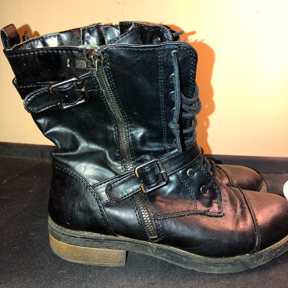 Leather Combat Boots